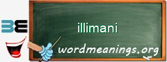 WordMeaning blackboard for illimani